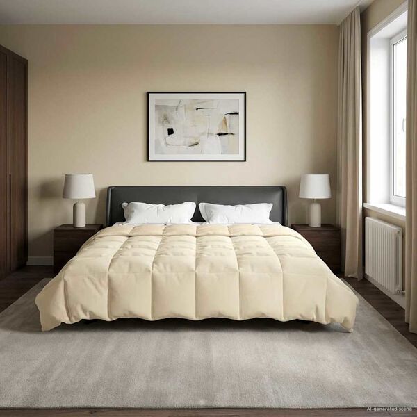 vidaXL Ljetni pokrivač &Scaron;onerisan Krema 200 x 240 cm Mikrovlakna