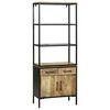 vidaXL Highboard s ladicama Smeđa 70 x 35 x 180 cm Čvrsto drvo manga