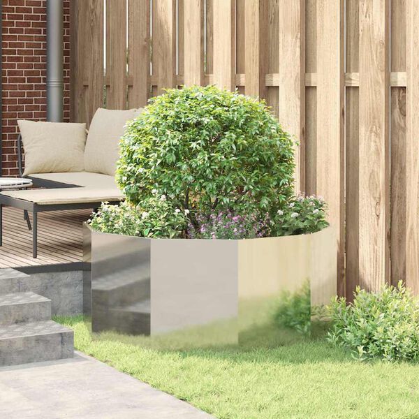 vidaXL Sadilica Srebrno 120 x 120 x 50 cm Cinkani čelik