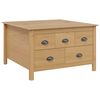 vidaXL Kava Stol s ladicama HILL Medeno smeđa 79.5 x 79.5 x 49 cm
