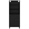 vidaXL Highboard Crni hrast 69,5 x 34 x 180 cm Konstruirano drvo