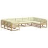 vidaXL Set vanjskih sofa s jastukom 9 pcs Bijela i krem
