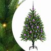 vidaXL Božićno drvce s 150 LED svjetlima s stalakom Zelena 120 cm PE
