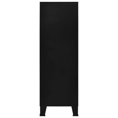 vidaXL Industrijski sanduk za pohranu crni 75 x 40 x 120 cm čelični