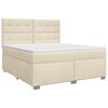 vidaXL Boxspring krevet s madracem Krem 180 x 200 cm Tkanina