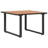 vidaXL Kava Stol Crna i smeđa 55 x 55 x 35 cm Čelik s prahom premazan