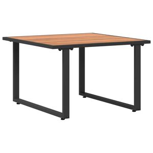 vidaXL Kava Stol Crna i smeđa 55 x 55 x 35 cm Čelik s prahom premazan