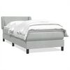 vidaXL Box Spring krevet s madracem svijetlo sivi 100x220 cm bar&scaron;un