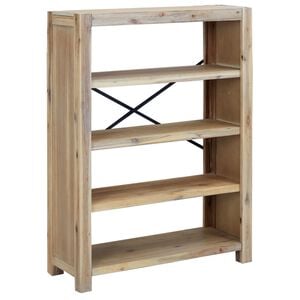 vidaXL Polica za knjige s 4 razine 80x30x170 cm masivno bagremovo drvo