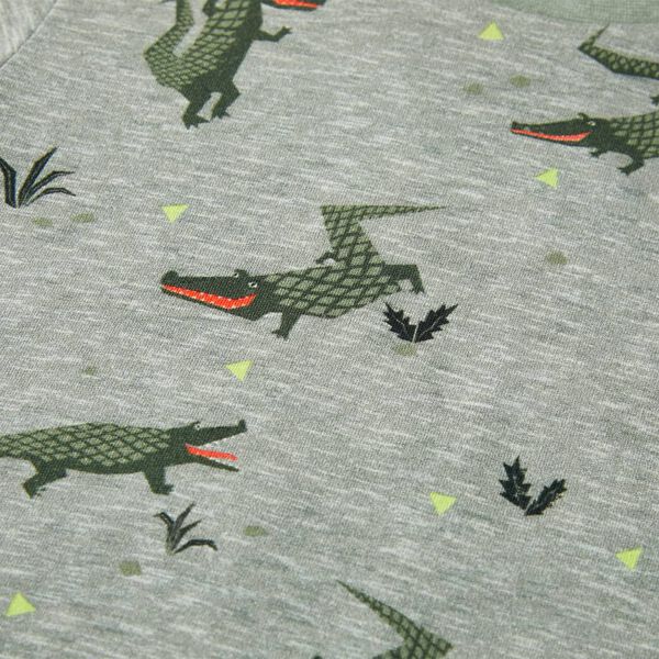 Dječja majica kratkih rukava svijetla kaki pro&scaron;arana 104