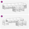 vidaXL Set vanjskih sofa s jastukom 8 pcs Prirodna i bež