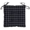 vidaXL Jastuci za stolice 4 kom crni karirani 40x40x7 cm od tkanine