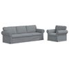 vidaXL Set sofe 2 kom. Svijetlo siva tkanina