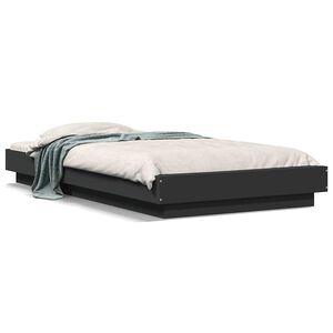 vidaXL Okvir za krevet crni 100x200 cm konstruirano drvo