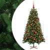 vidaXL Umjetno božićno drvce s kuglicom 120 cm 150 LED lampica