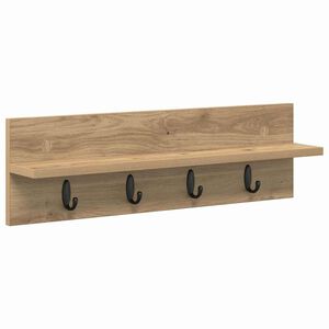 vidaXL Vje&scaron;alica za kapute na zidu Umjetnički hrast 60 x 10,5 x 18 cm
