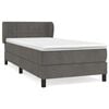 vidaXL Box spring krevet s madracem tamnosivi 80 x 200 cm bar&scaron;unasti
