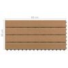 vidaXL Pločice za decking 6 pcs Smeđa 60 x 30 cm Drvoplastična smjesa