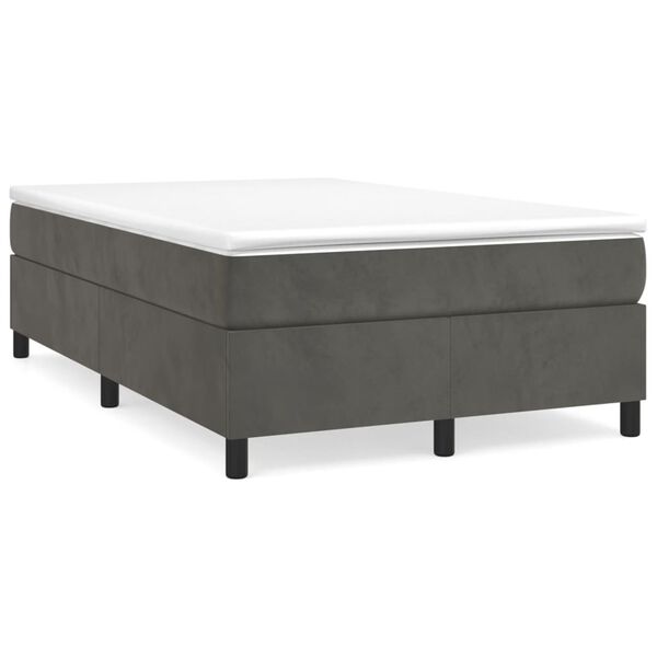 vidaXL Krevet box spring s madracem tamnosivi 120 x 190 cm bar&scaron;un