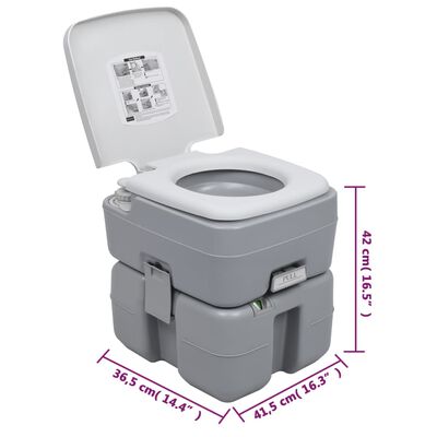 vidaXL Prijenosni set toaleta za kampiranje i spremnika za vodu