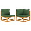 vidaXL 2-dijelni set vrtnih sofa s jastucima masivno bagremovo drvo