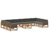 vidaXL Set vanjskih sofa s jastukom 11 pcs Prirodna i antracit