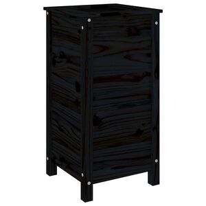 vidaXL Vrtna sadilica crna 40 x 40 x 78 cm od masivne borovine
