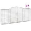 vidaXL Lučne gabionske ko&scaron;are 7 kom 300x30x120/140cm pocinčano željezo