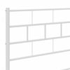 vidaXL Metalni okvir za krevet s uzglavljem bijeli 140 x 200 cm
