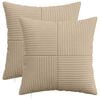 vidaXL Presvlaka za jastuk 2 pcs ALMELO Sivosmeđa 45 x 45 cm Kord