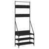 vidaXL Stalak za odjeću s prostorom za cipele crni 72 x 34 x 184 cm