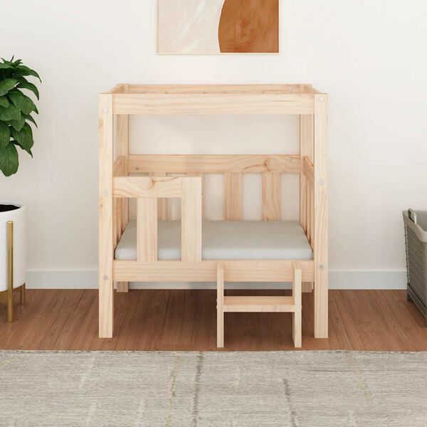 vidaXL Krevet za pse 65,5x50,5x70 cm od masivne borovine