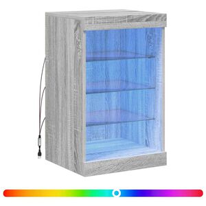 vidaXL Komoda s LED svjetlima boja sivog hrasta 41 x 37 x 67 cm