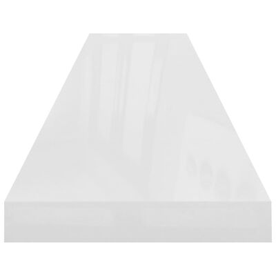 vidaXL Plutajuće zidne police 2 kom sjajne bijele 120x23,5x3,8 cm MDF