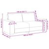 vidaXL Dvosjed Sofa Svijetlo siva 140 cm Tkanina