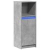 vidaXL Komoda s LED svjetlima siva boja betona 38x34x100 cm drvena