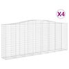 vidaXL Lučne gabionske ko&scaron;are 4 kom 400x50x160/180cm pocinčano željezo