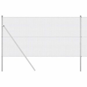 vidaXL Stup za ogradu Srebrno