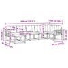vidaXL Set vanjskih sofa s jastukom 7 pcs Prirodna i bež