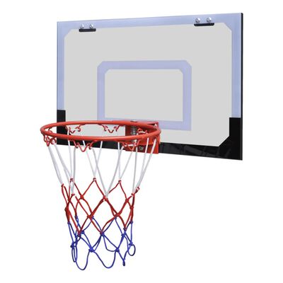 Indoor set za košarku; obruč s mrežicom + tabla + lopta + pumpa