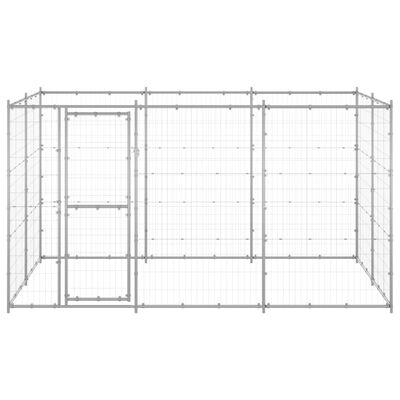 vidaXL Vanjski kavez za pse od pocinčanog čelika 7,26 m²