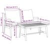 vidaXL Bistro set s jastukom 2 pcs Prirodna nafta Čvrsto drvo akacije