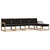 vidaXL Set vanjskih sofa s jastukom 5 pcs Bijela i crna