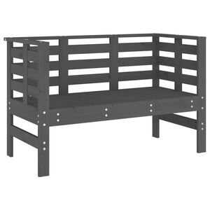 vidaXL Vrtna klupa siva 111,5 x 53 x 71 cm od masivne borovine