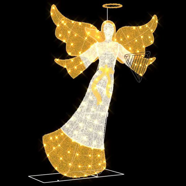 vidaXL Osvijetljeni kut Topla bijela 116 x 29 x 158.5 cm Poliester