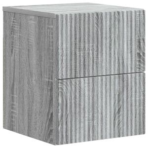 vidaXL Noćni ormarić za montažu na zid Siva sonoma 33 x 34,5 x 40 cm