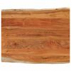 vidaXL Stolna ploča 100x80x3,8 cm pravokutna bagremovo drvo živi rub