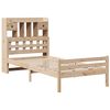 vidaXL Krevet s regalom za knjige bez madraca 75x190 cm borovina