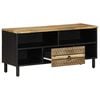 vidaXL TV ormarić crni 100x33,5x46 cm Puno grubo drvo Mango