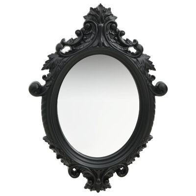 vidaXL Zidno ogledalo u dvorskom stilu 56 x 76 cm crno